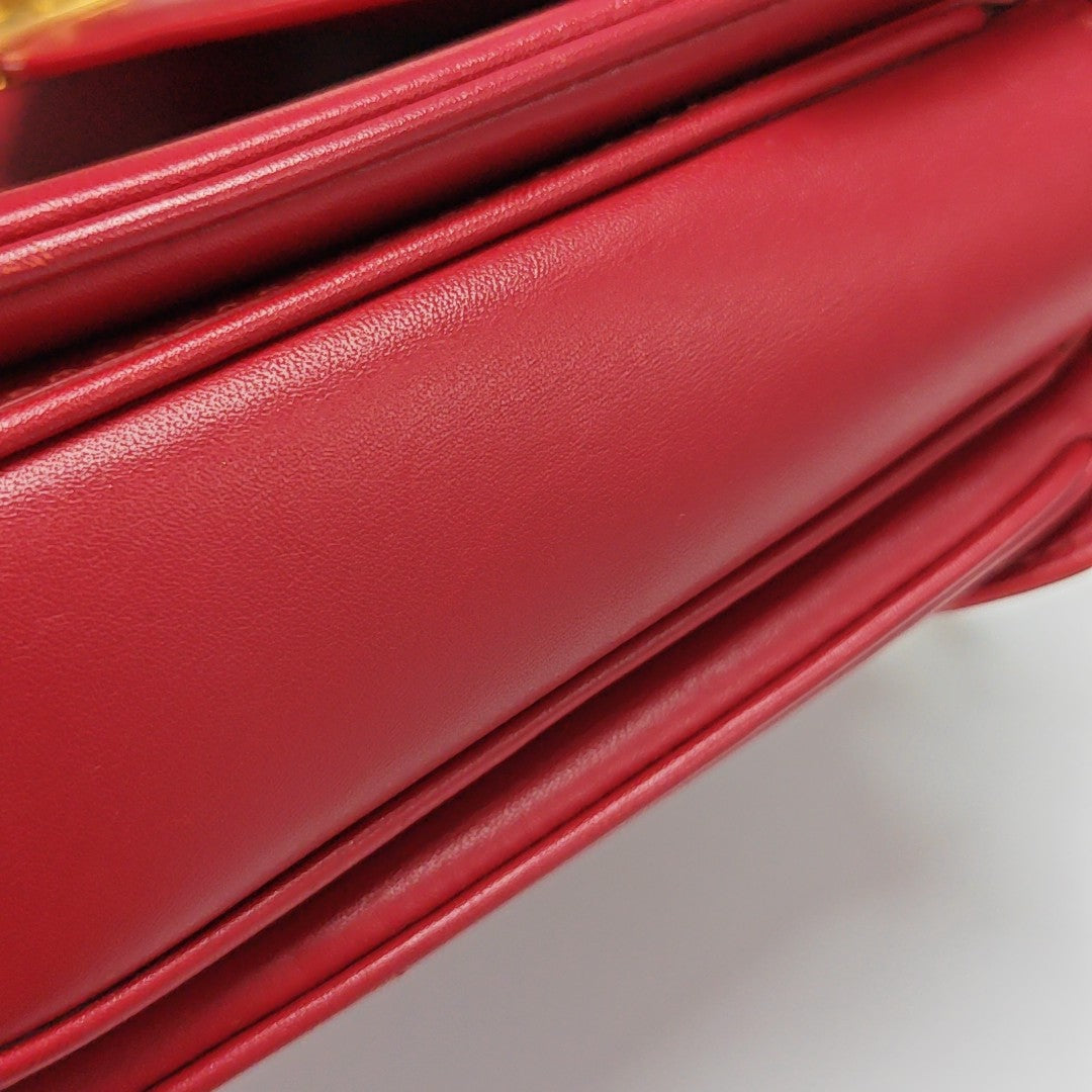 C Medium Calfskin Red