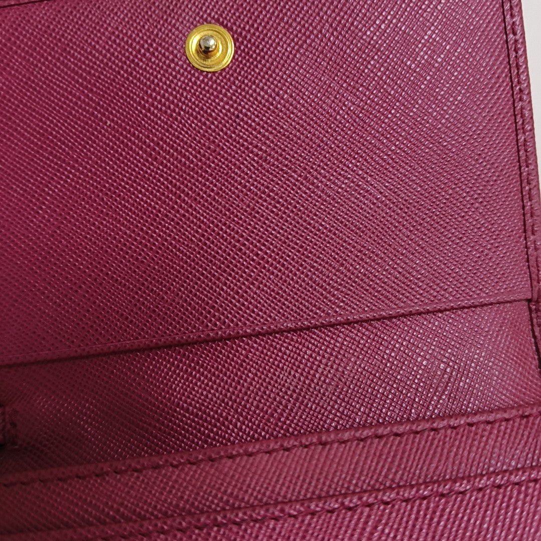 Saffiano Calfskin Card Holder Red
