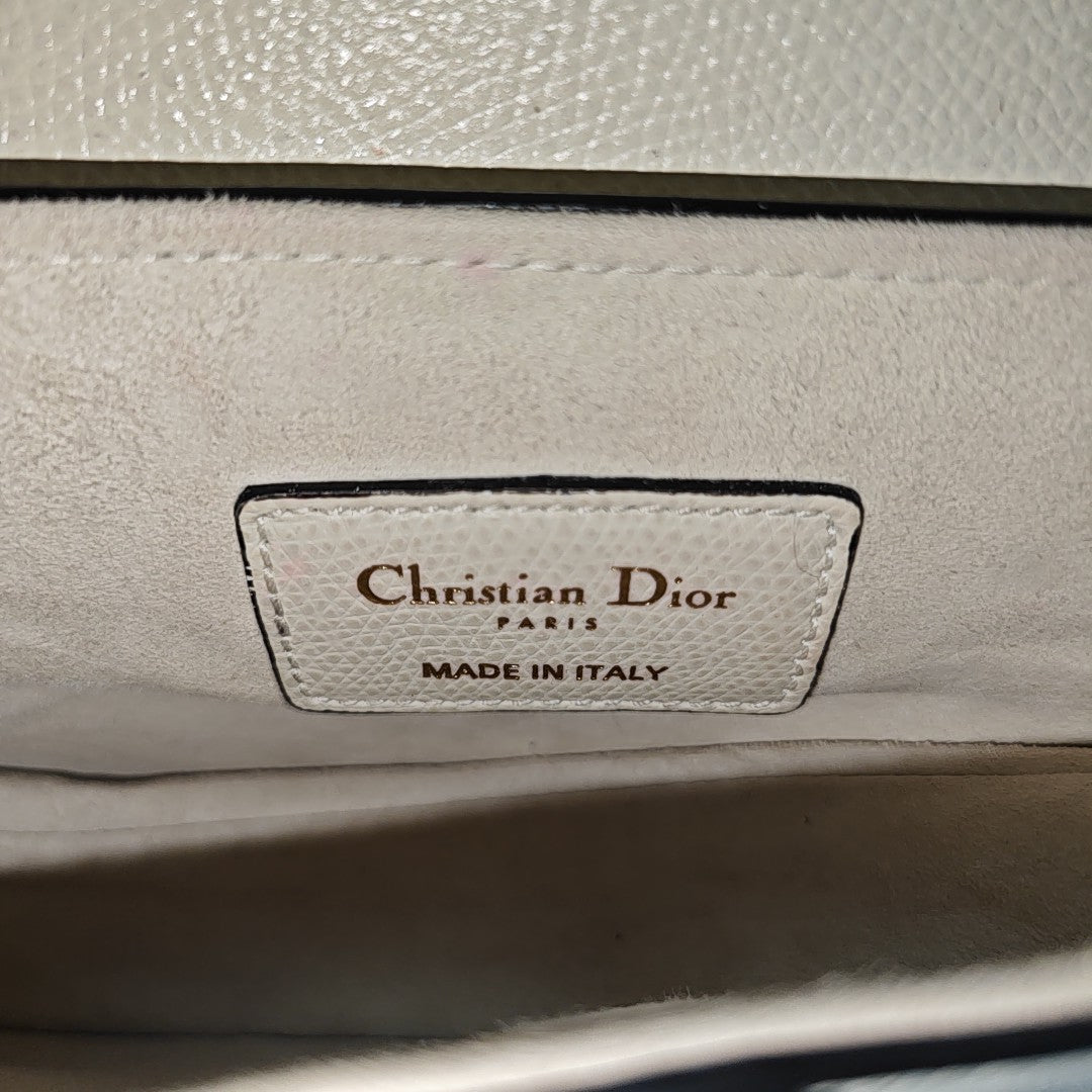 Saddle Mini Calfskin White