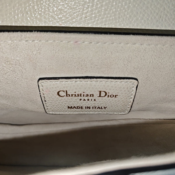 Saddle Mini Calfskin White