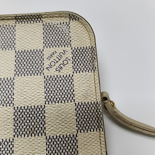 INSOLITE Damier Azur Coated Canvas White Wallet