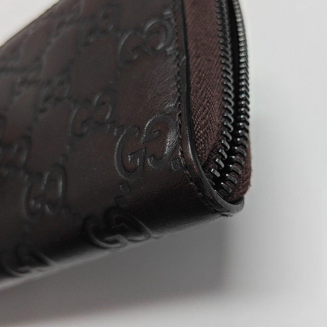 Signature Monogram Calfskin Brown Wallet