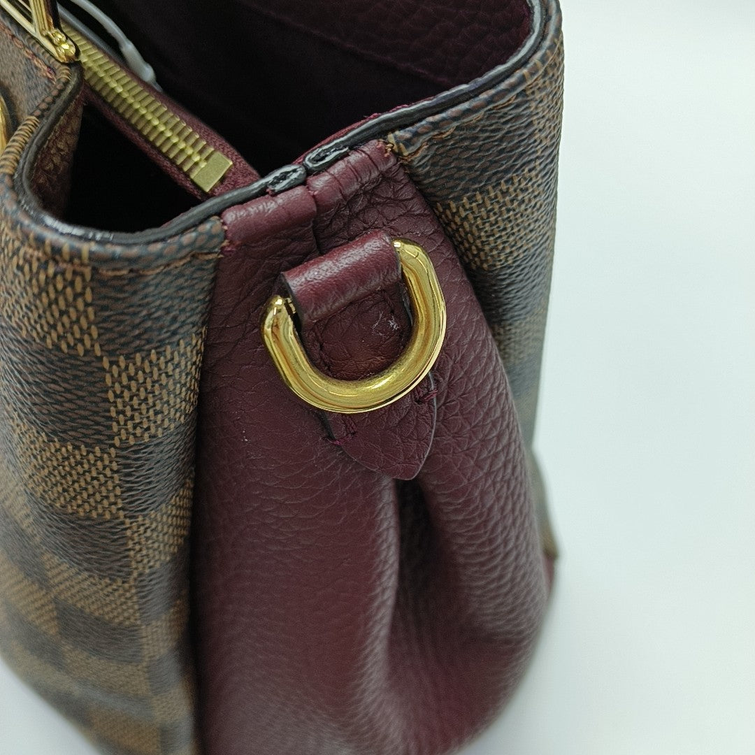 BRITTANY BB Damier Ebene Coated Canvas Brown