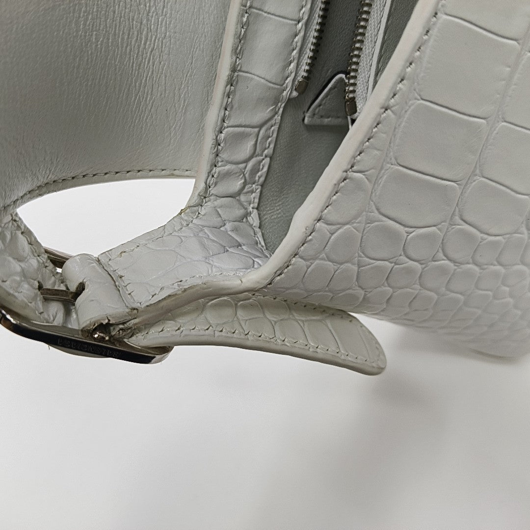 Calfskin Top Handle Bag White