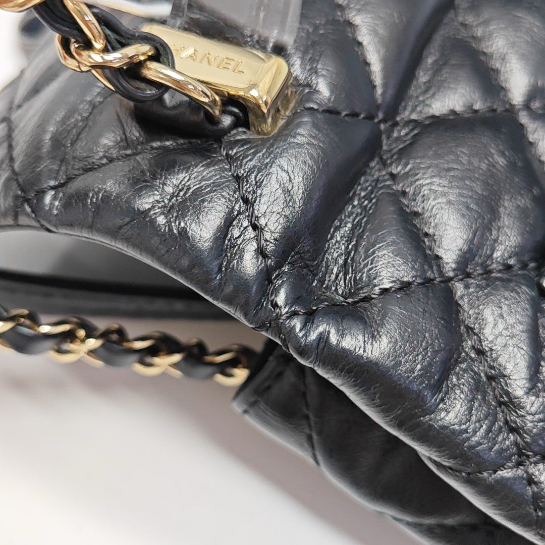 TRENDY CC Quilted Calfskin Black