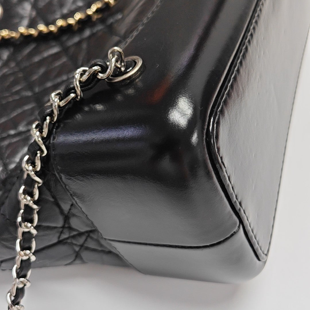 GABRIELLE Small Quilted Calfskin Black