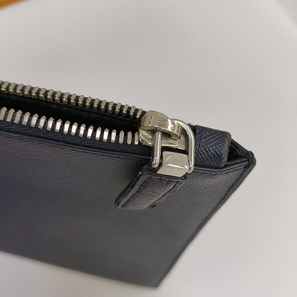Saffiano Calfskin Clutch Blue