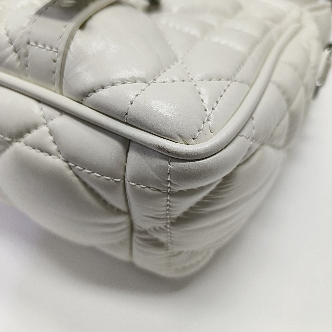 Diorcamp Small Cannage Calfskin White