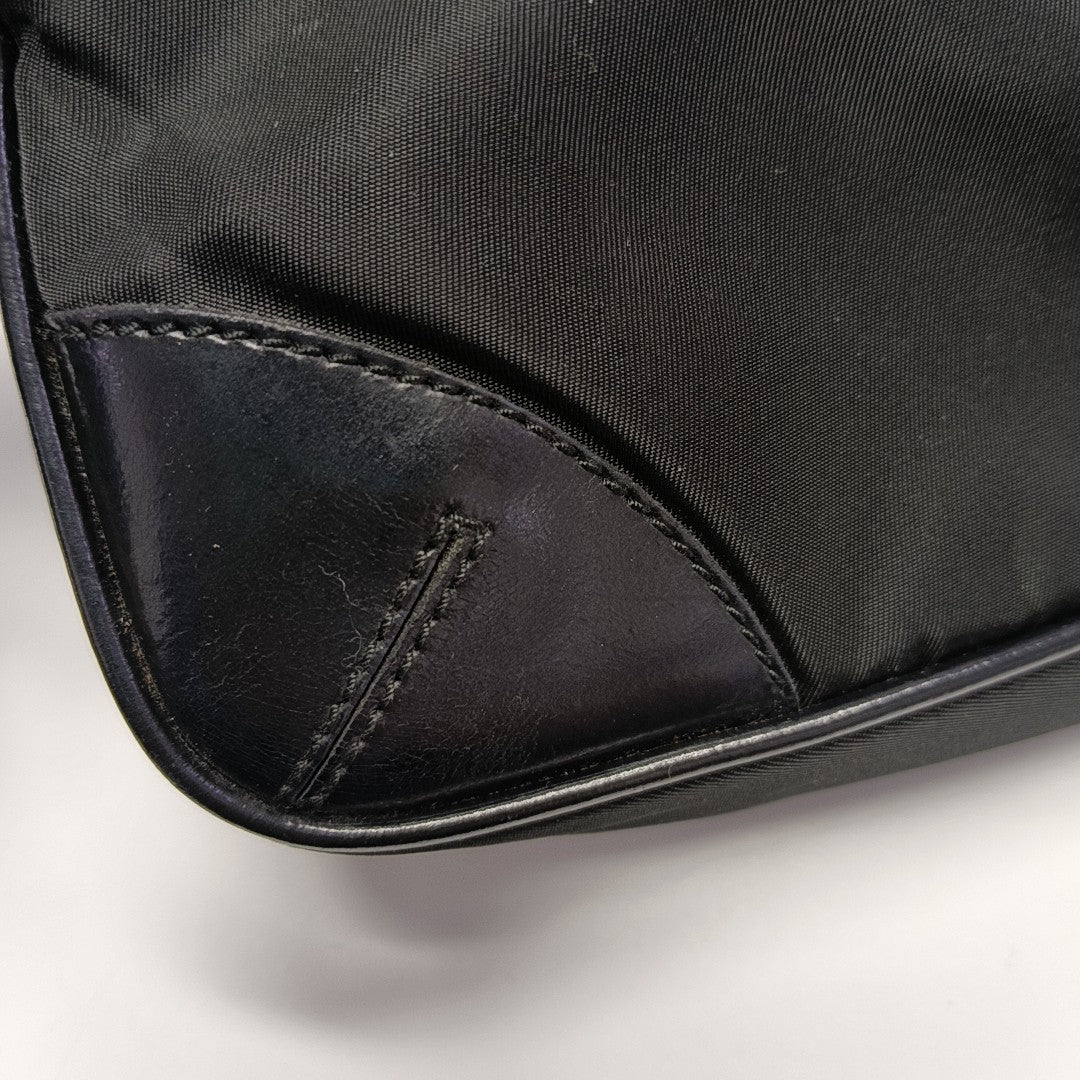 Nylon Top Handle Bag Black