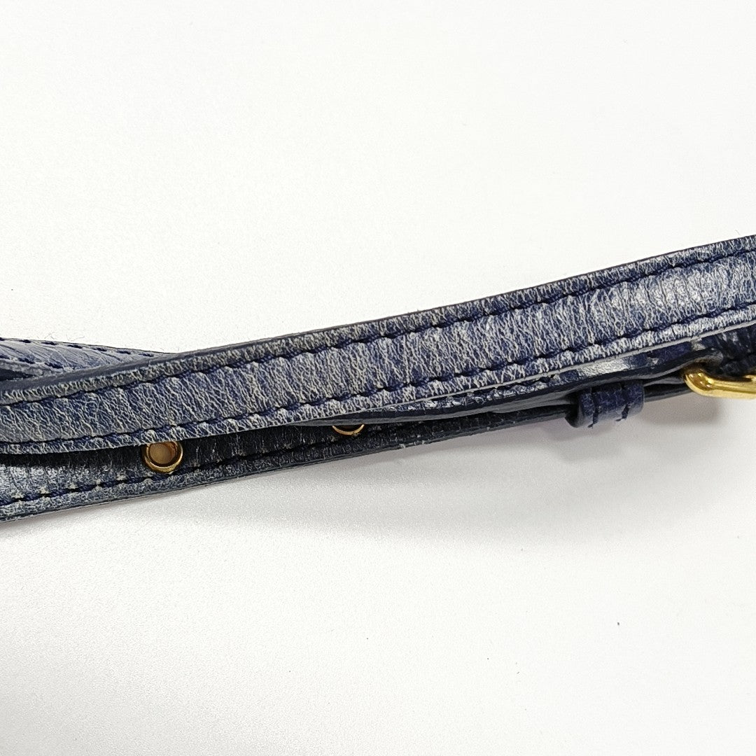 Quilted Lambskin Shoulder Bag Blue