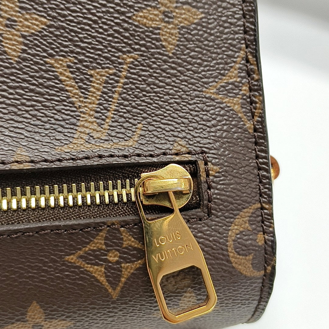 MÉTIS MM Monogram Coated Canvas Brown
