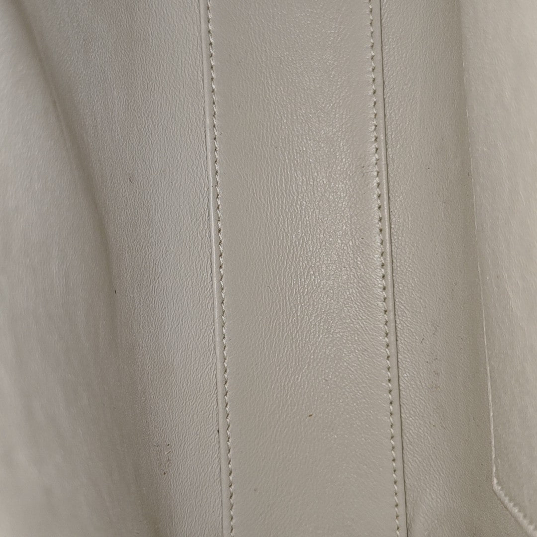 MANHATTAN Medium Calfskin White