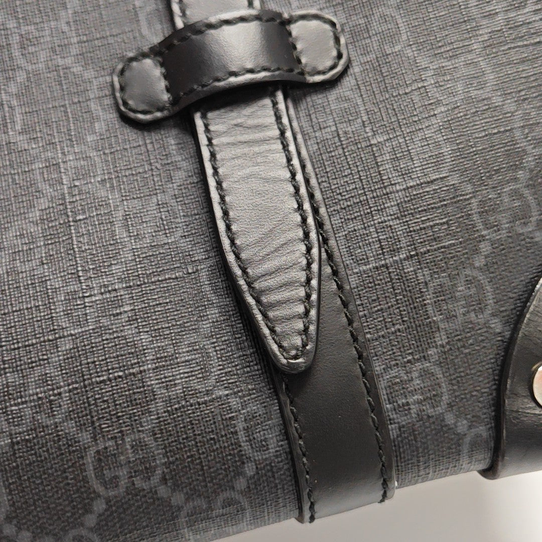 Monogram Coated Canvas Tote Bag Medium Black
