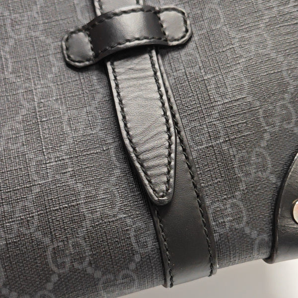 Monogram Coated Canvas Tote Bag Medium Black