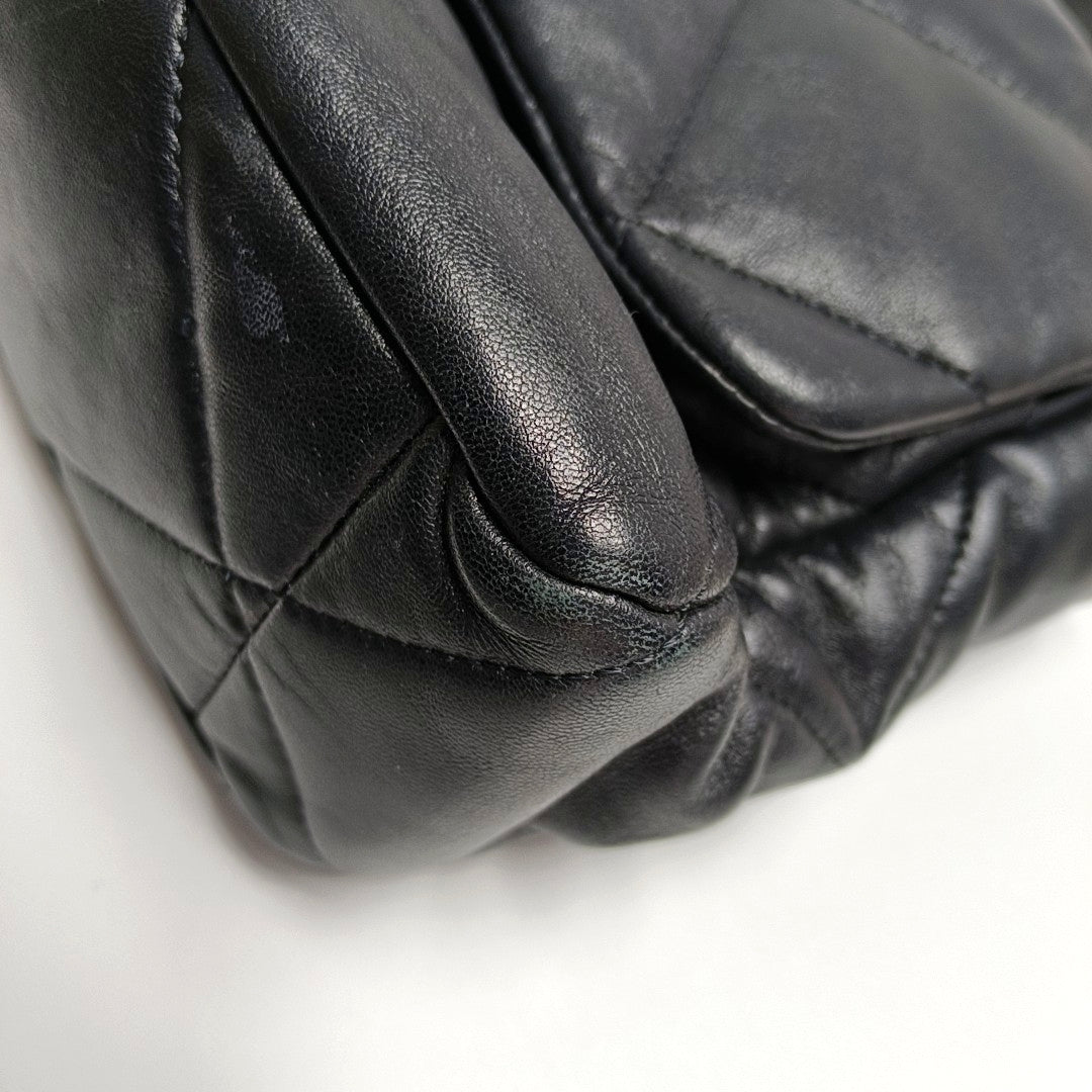 CHANEL 19 Large Quilted Lambskin Black