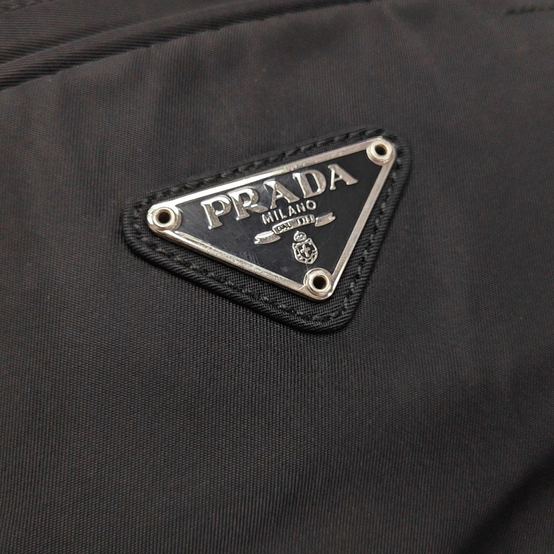 Nylon Top Handle Bag Black