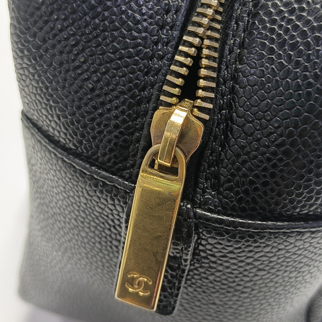 CHANEL PETITE Quilted Grained Calfskin Black