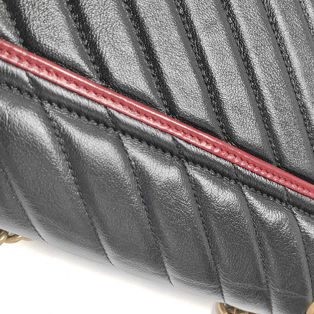 GG Marmont Medium Quilted Calfskin Black