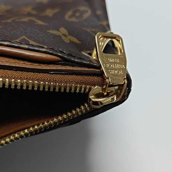 PALLAS MM Monogram Coated Canvas Brown