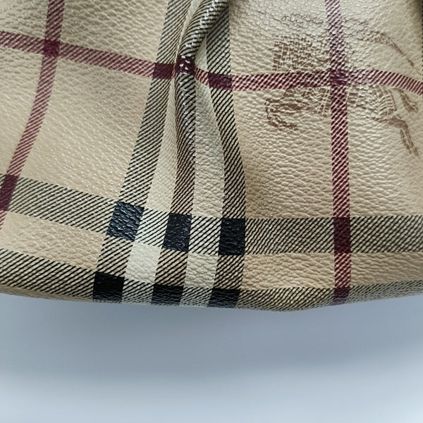 Coated Canvas Shoulder Bag Beige