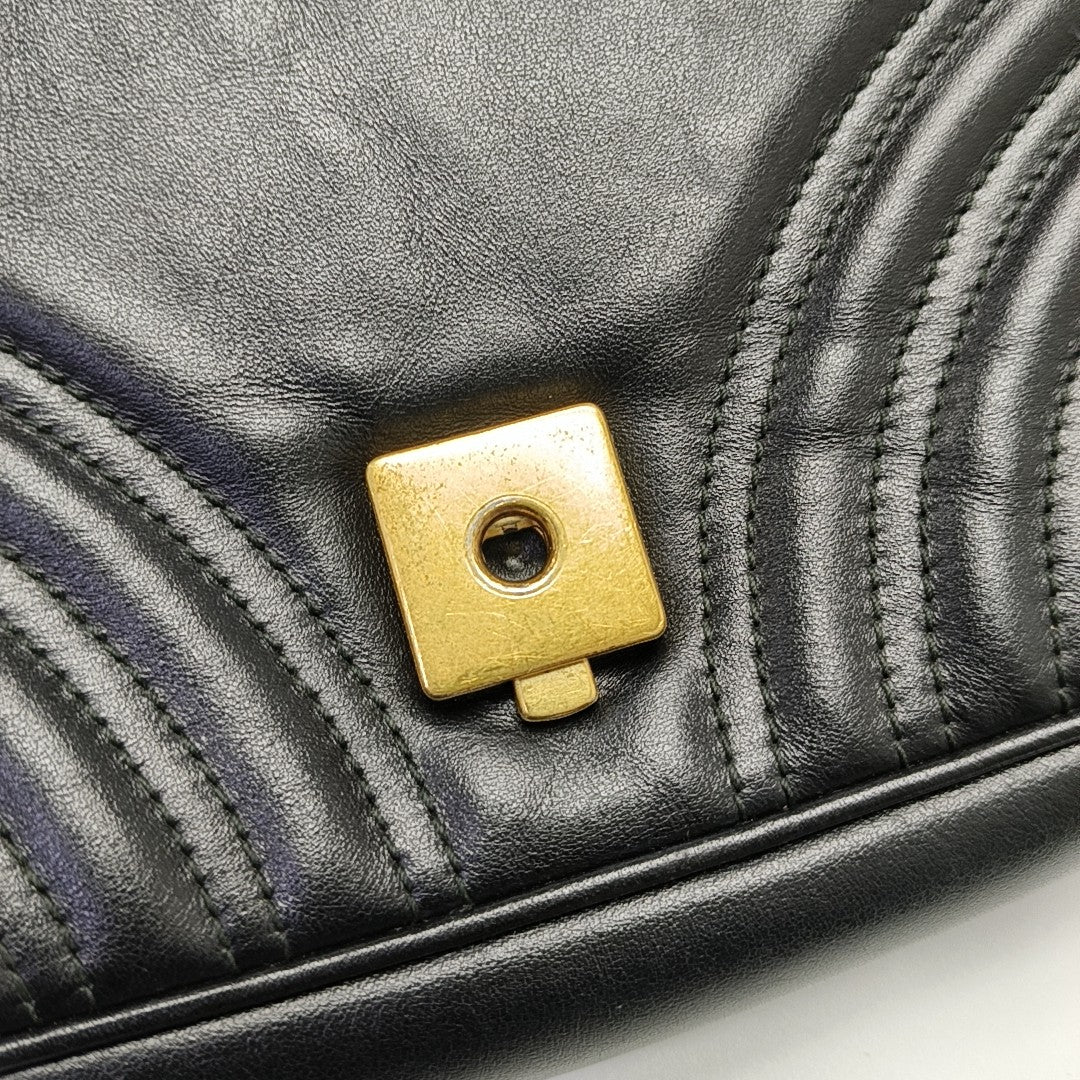GG Marmont Small Quilted Calfskin Black