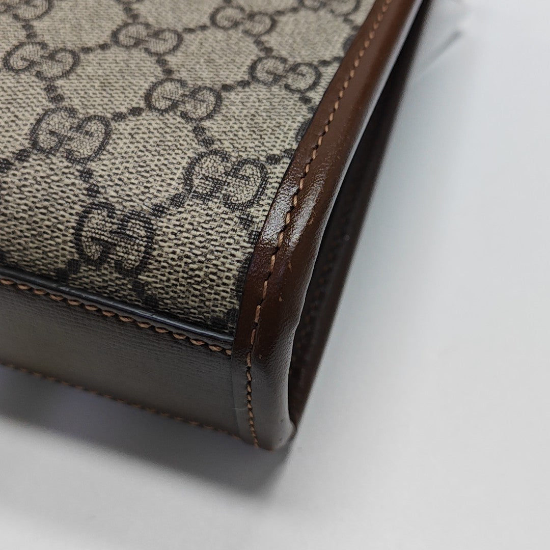 Retro Mini Monogram Coated Canvas Beige