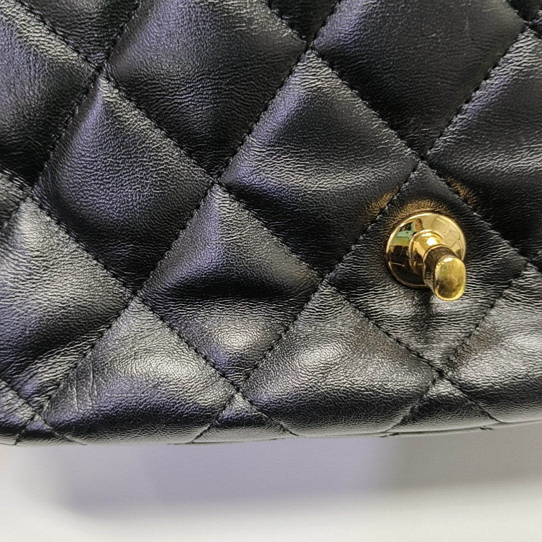 WOC Quilted Lambskin Black