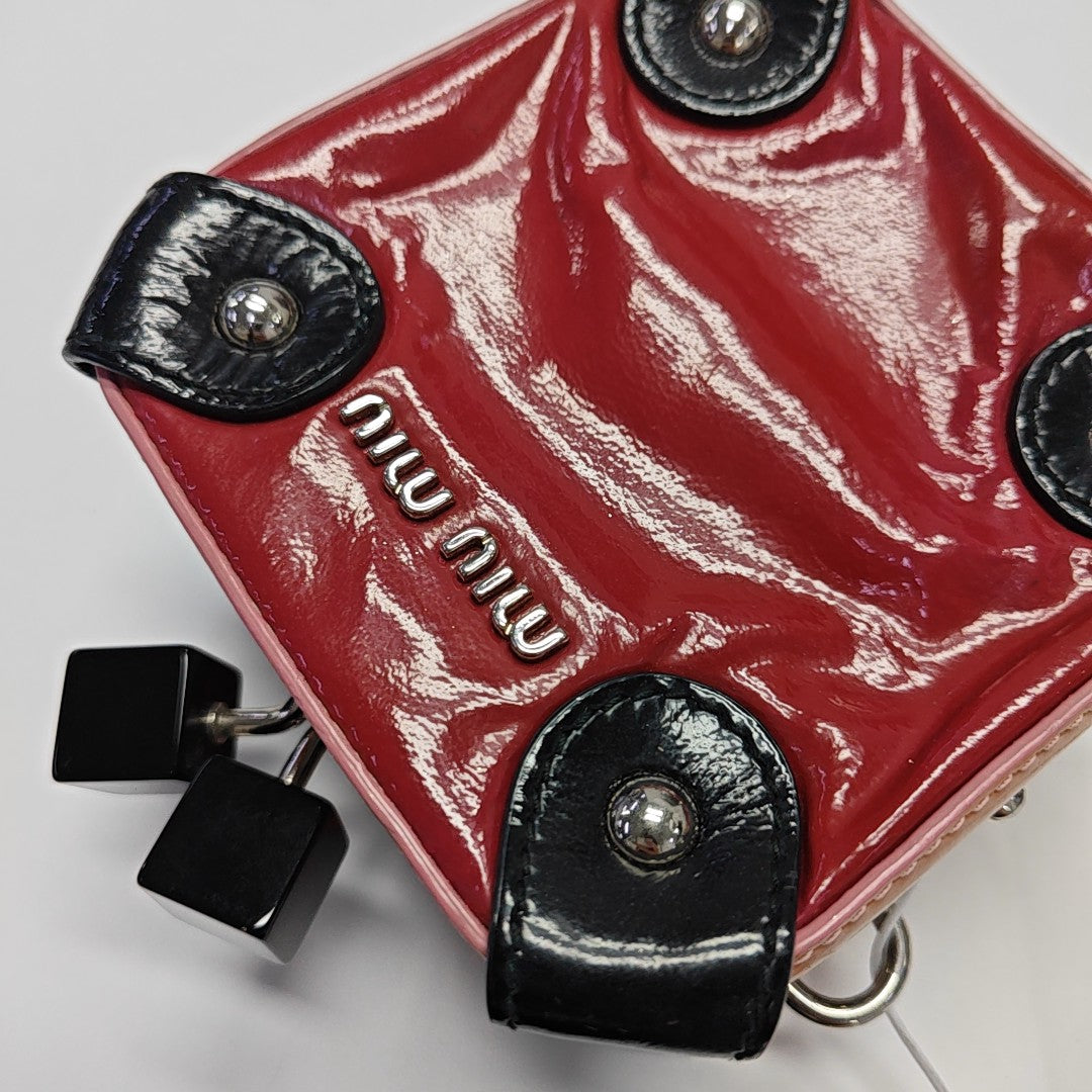 Patent Leather Shoulder Bag Red