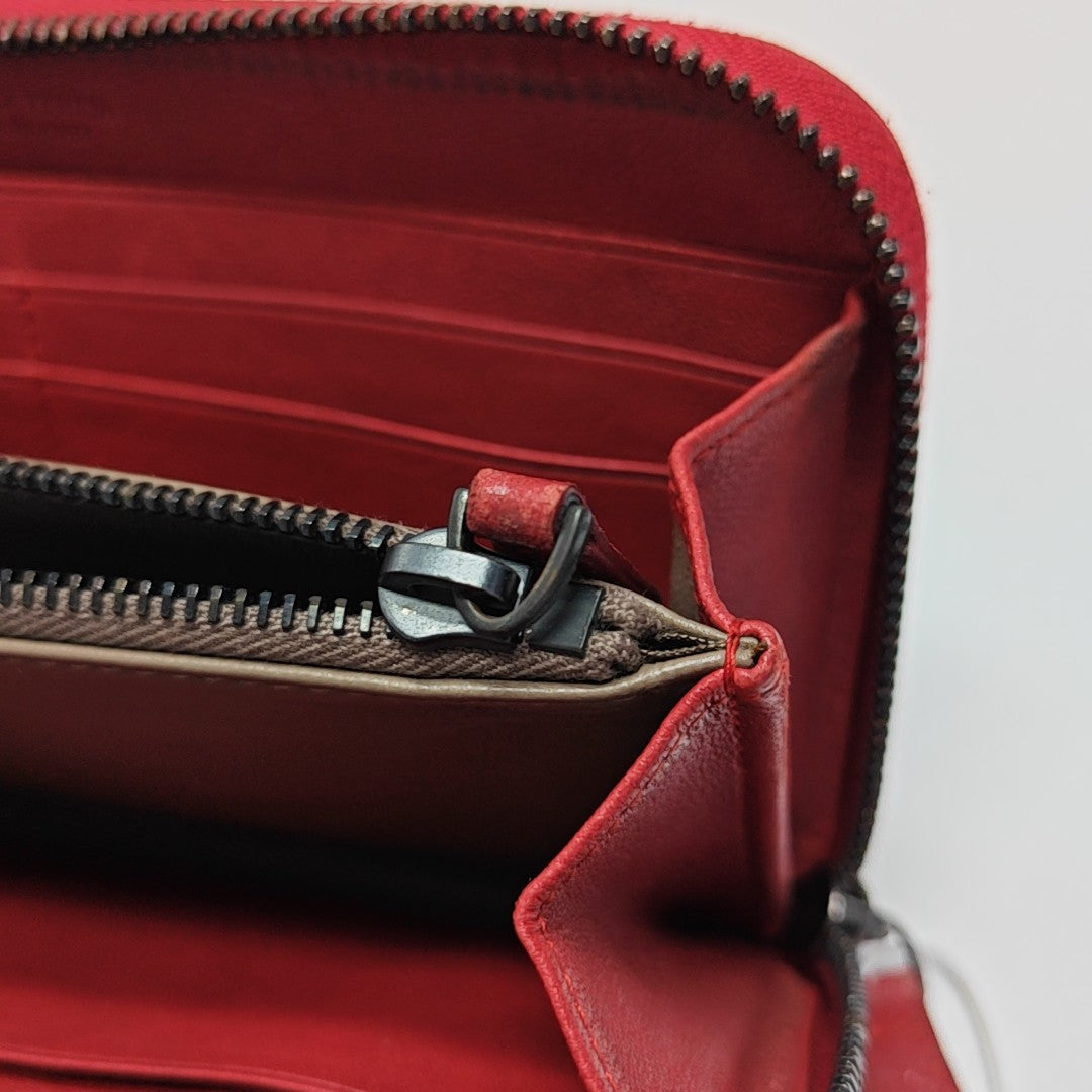 Calfskin Wallet Red