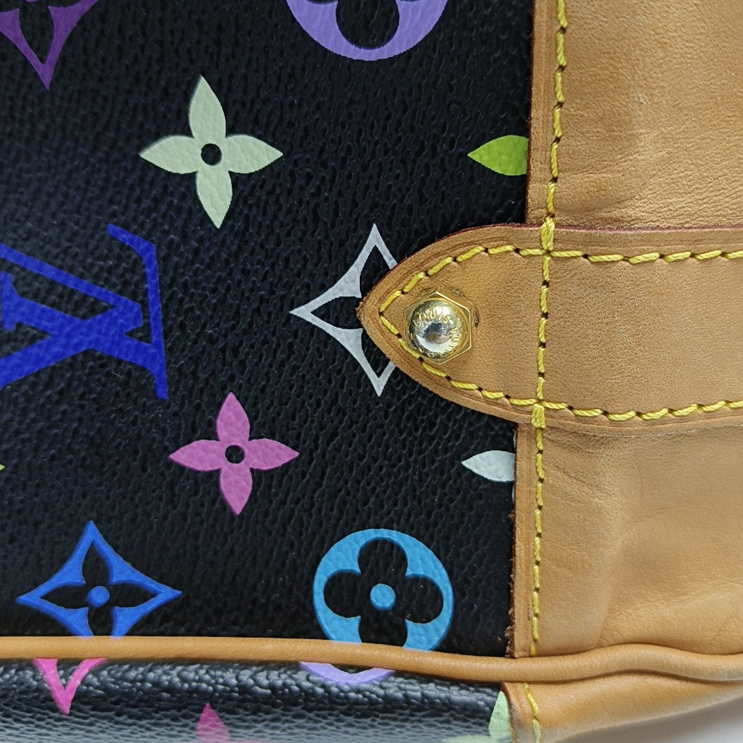 GRETA Monogram Coated Canvas Black