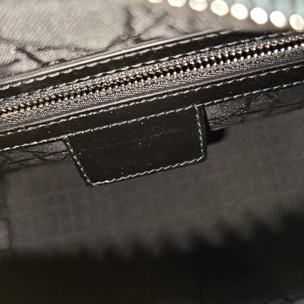 Lady Dior Medium Cannage Patent Leather Black
