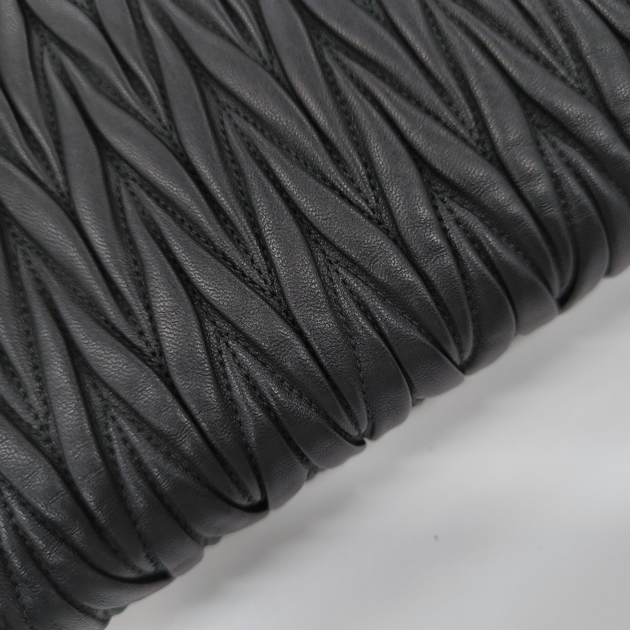 Miu Délice Quilted Lambskin Black