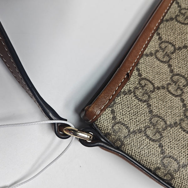 GG Emblem Monogram Coated Canvas Beige