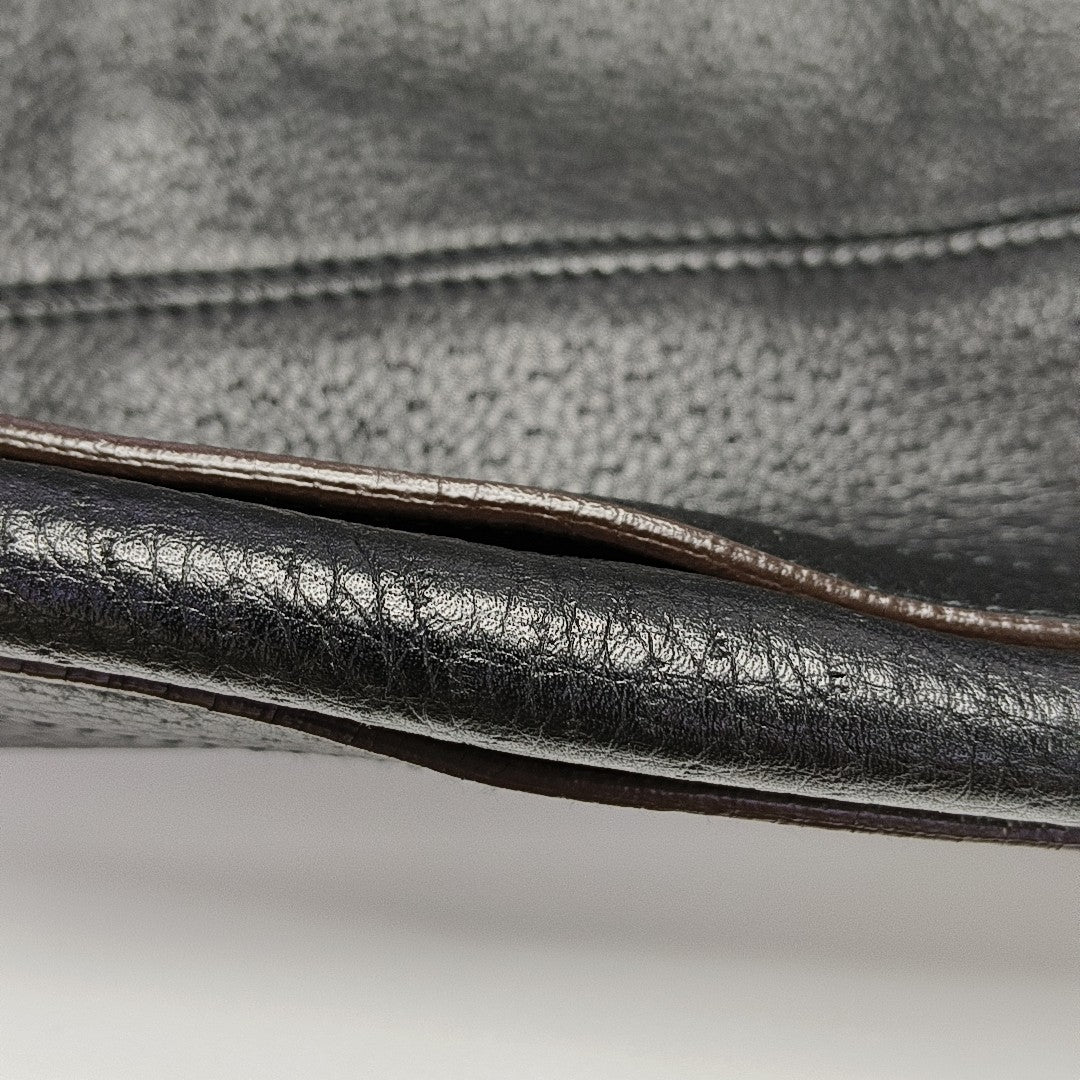Calfskin Top Handle Bag Black