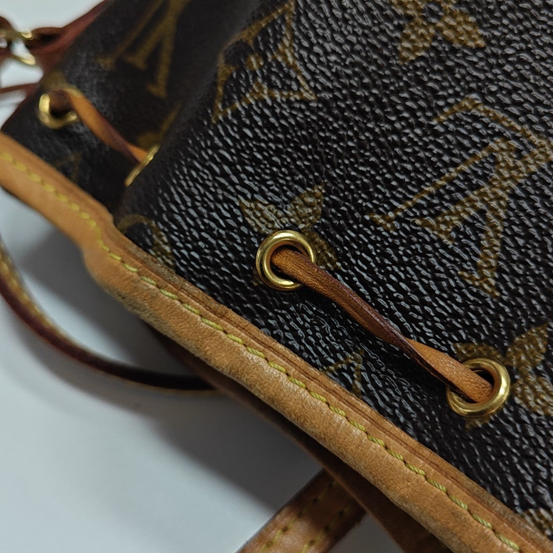 NÉONOÉ Nano Monogram Coated Canvas Brown