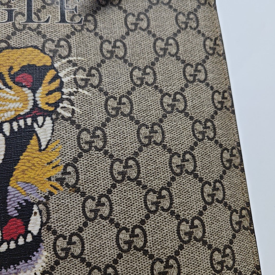 GG Supreme Monogram Coated Canvas Brown