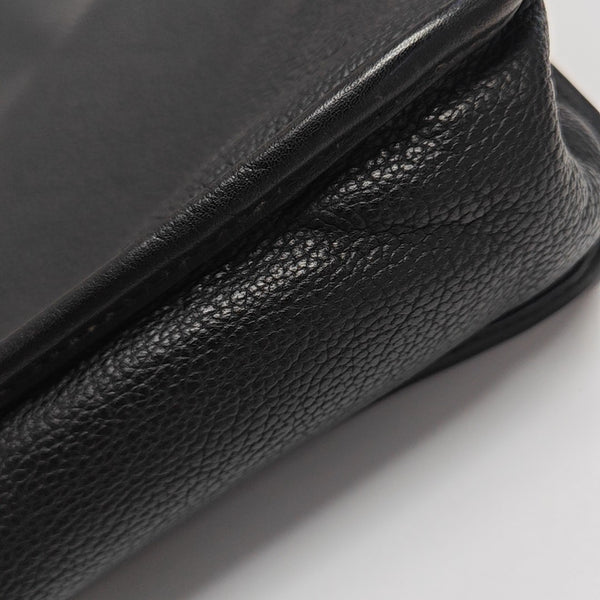 Calfskin Top Handle Bag Black