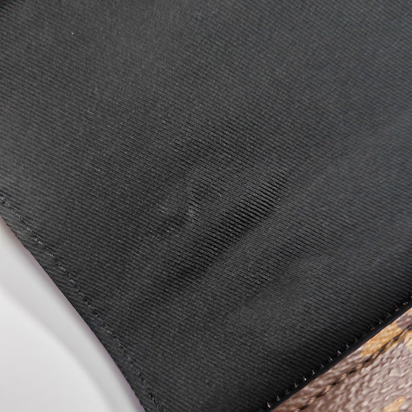 S LOCK Monogram Coated Canvas Brown