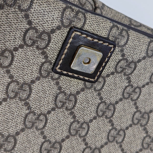 Monogram Coated Canvas Shoulder Bag Beige