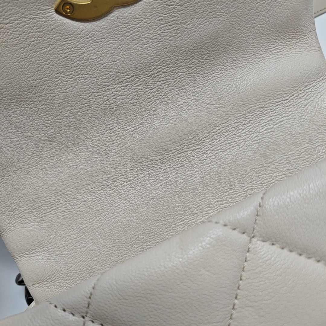 Quilted Lambskin White