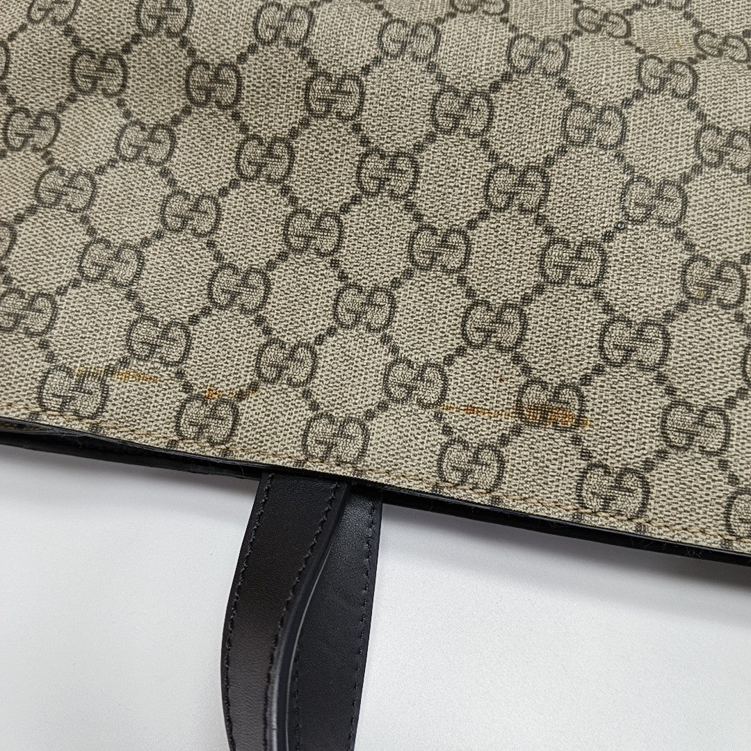 Monogram Coated Canvas Tote Bag Brown