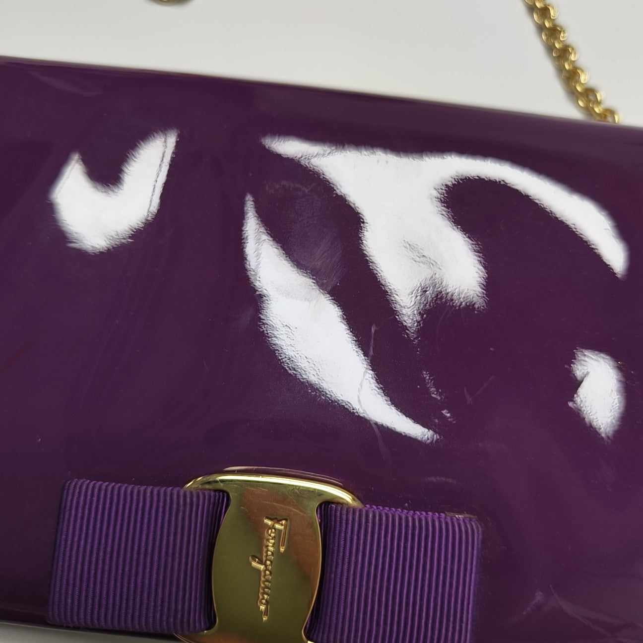Calfskin Shoulder Bag Purple
