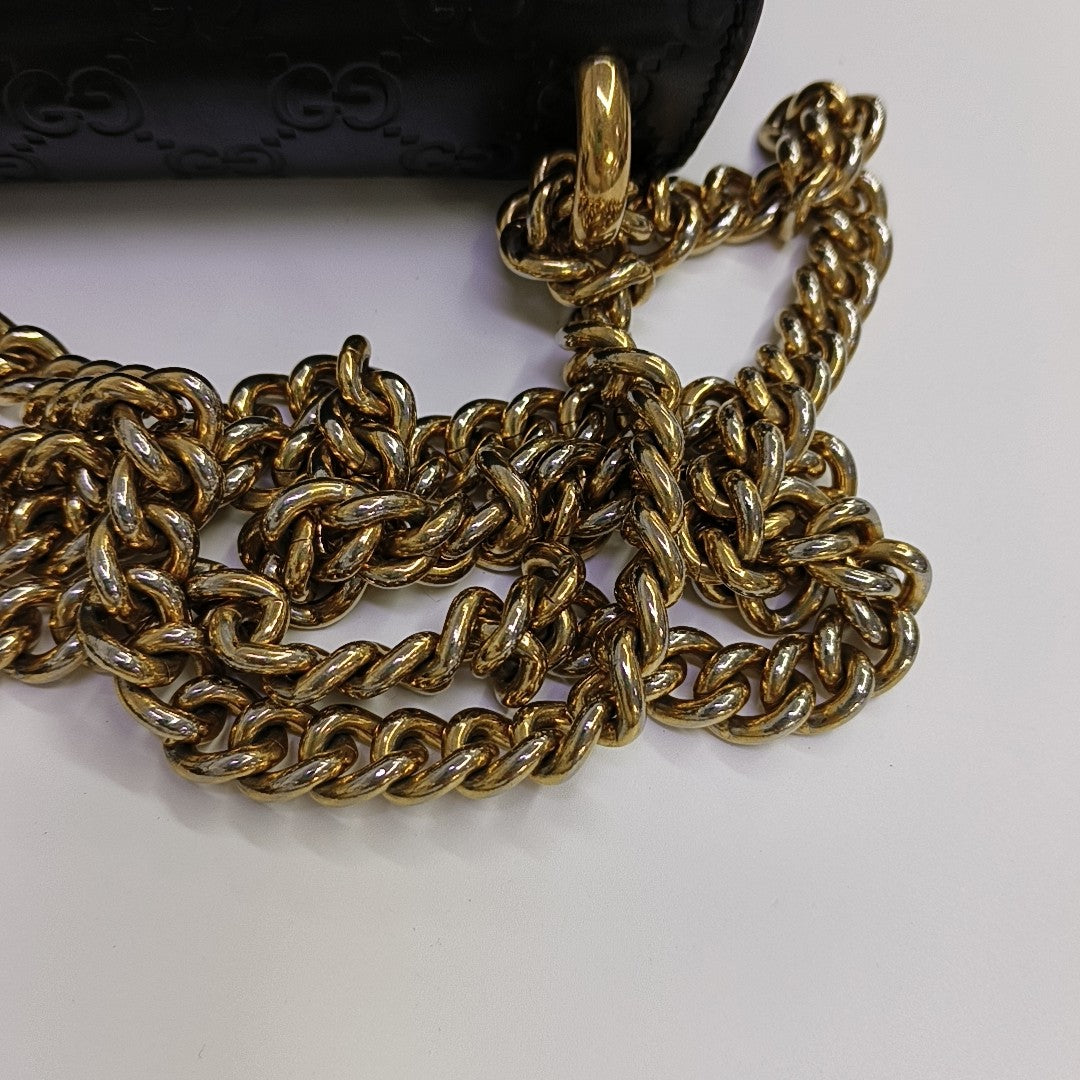 Padlock Small Monogram Calfskin Black