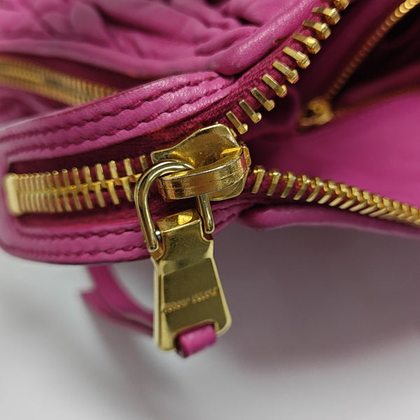 Quilted Lambskin Tote Bag Red
