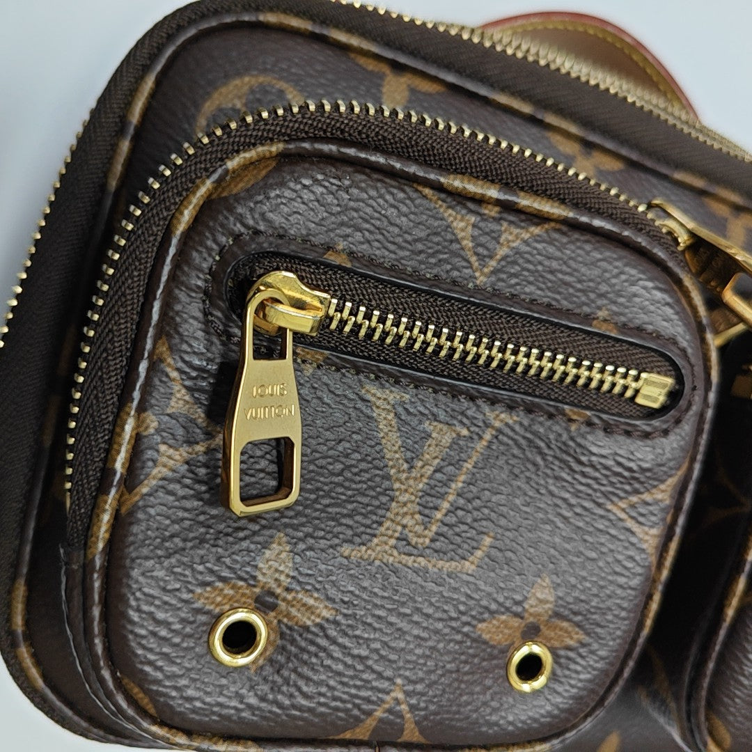 UTILITY Monogram Coated Canvas Brown
