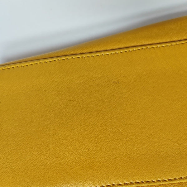 Calfskin Top Handle Bag Yellow