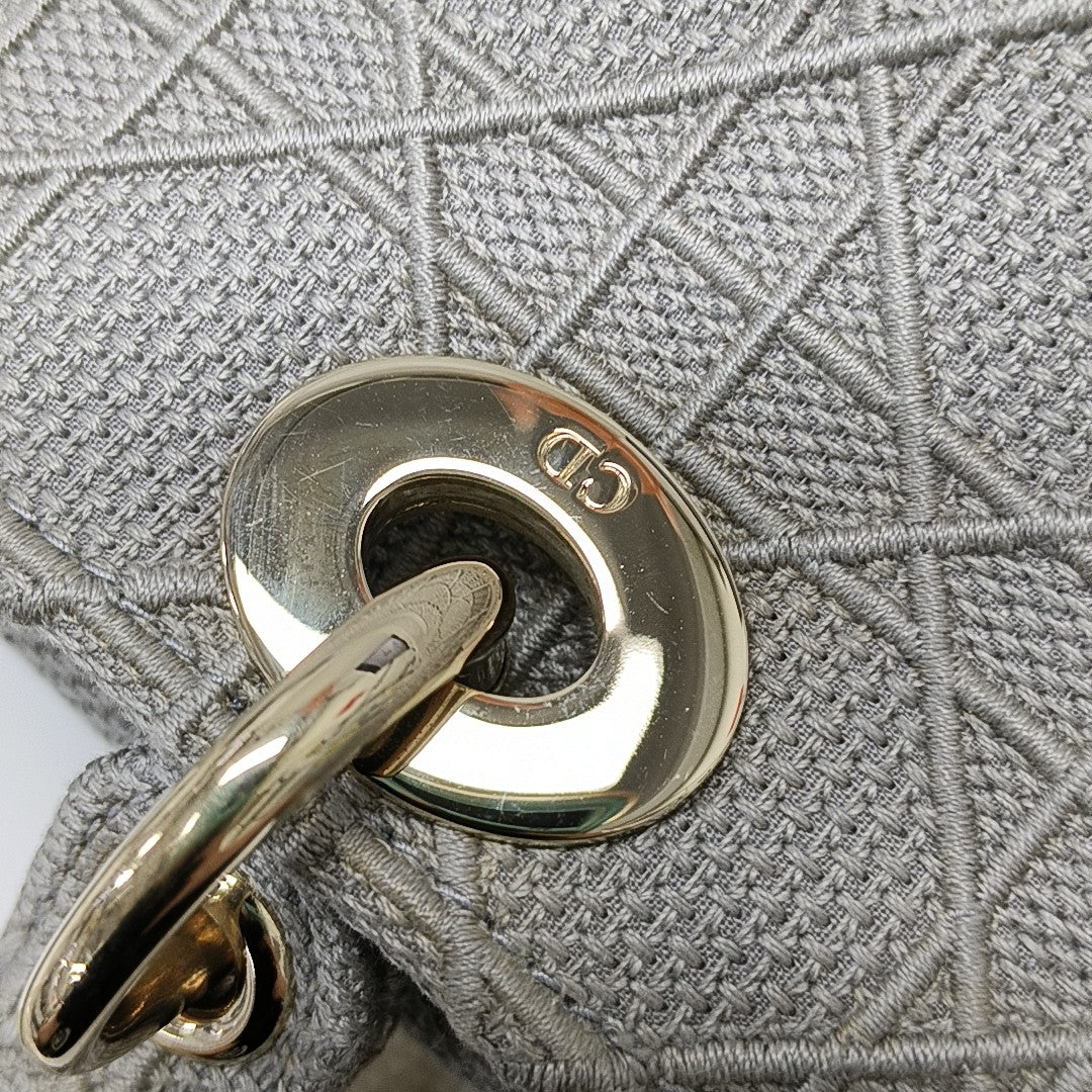 Lady D-Lite Cannage Canvas Gray