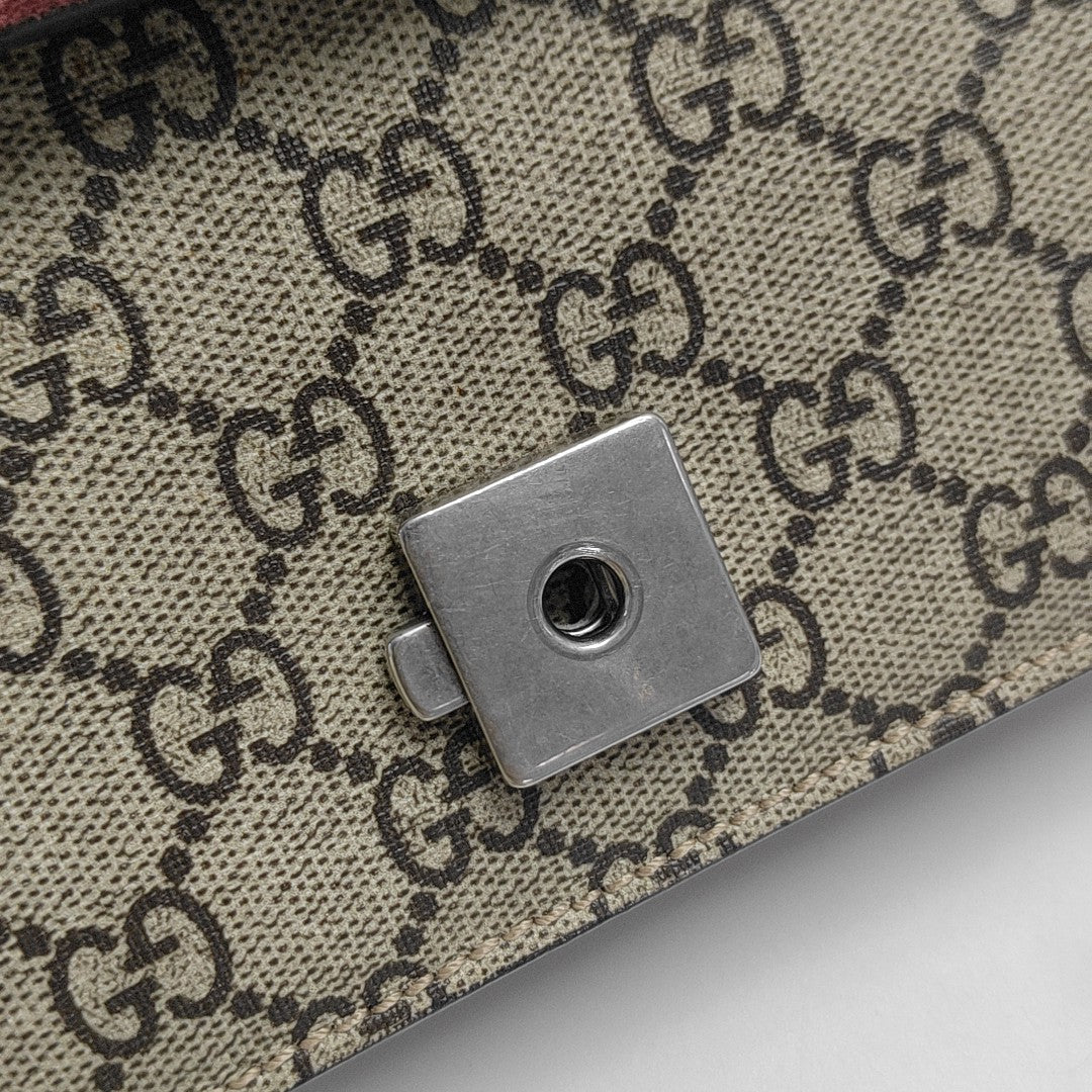 Dionysus Mini Monogram Coated Canvas Beige