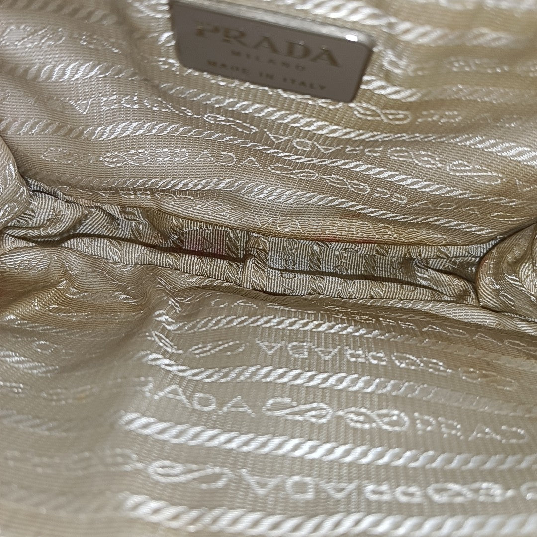 Fabric Shoulder Bag Beige