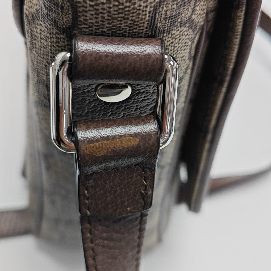 Monogram Coated Canvas Shoulder Bag Brown